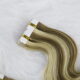 Wholesale natural wave pre bonded bundles weft factory full thick end tape in human hair extension