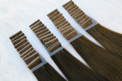 Natural color wave best price hair extension highlight indian Brazilian human wholesale factory invisible tape hair