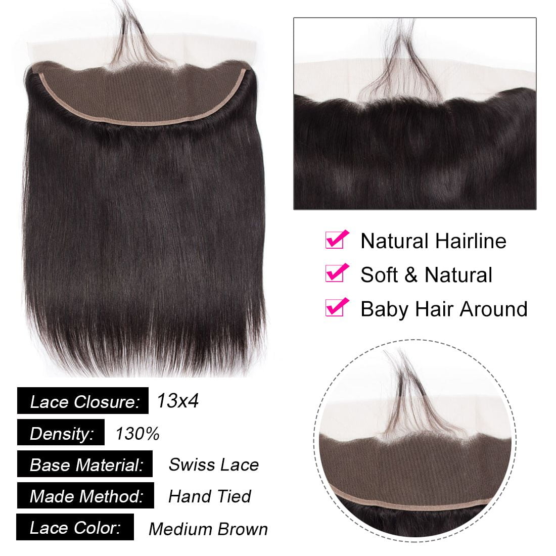 Wholesale Best selling unprocessed brazilian virgin hair body wave 13x4 HD swiss lace frontal