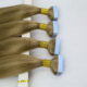 Full Cuticle Russian Human Hair 4cm*1cm Tape In Hair Extensions