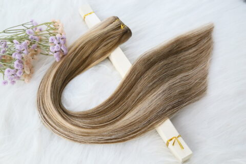 Wholesale Cuticle Aligned European Virgin Remy hair machine weft Hair Extensions