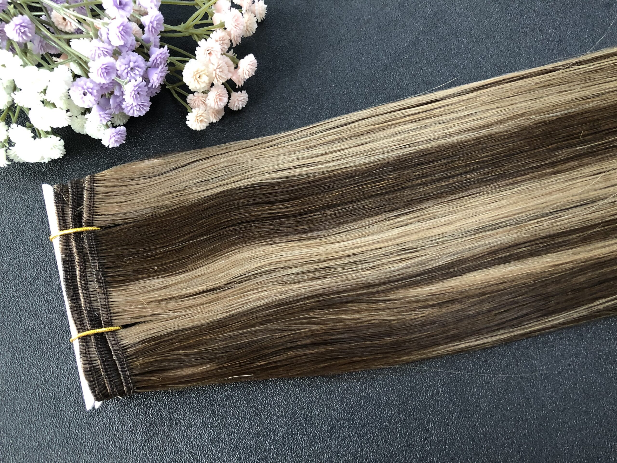 Wholesale Large Stock One Donor Virgin Hair Super Double Drawn Handtied Weft Hair Extensions